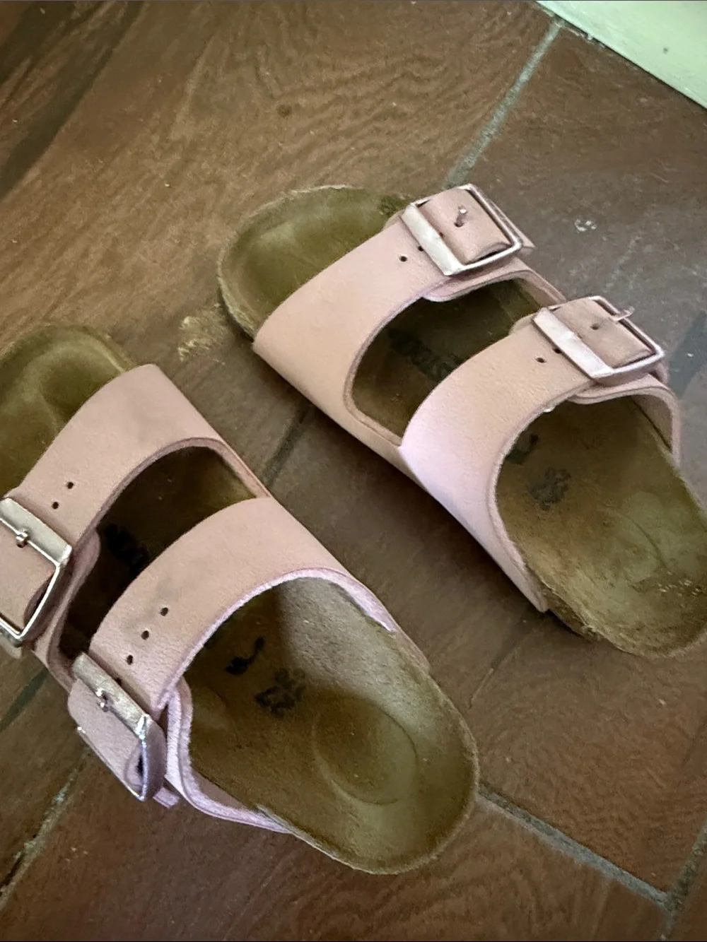 Birkenstock Kids Pink Double-Strap Slide Sandals
